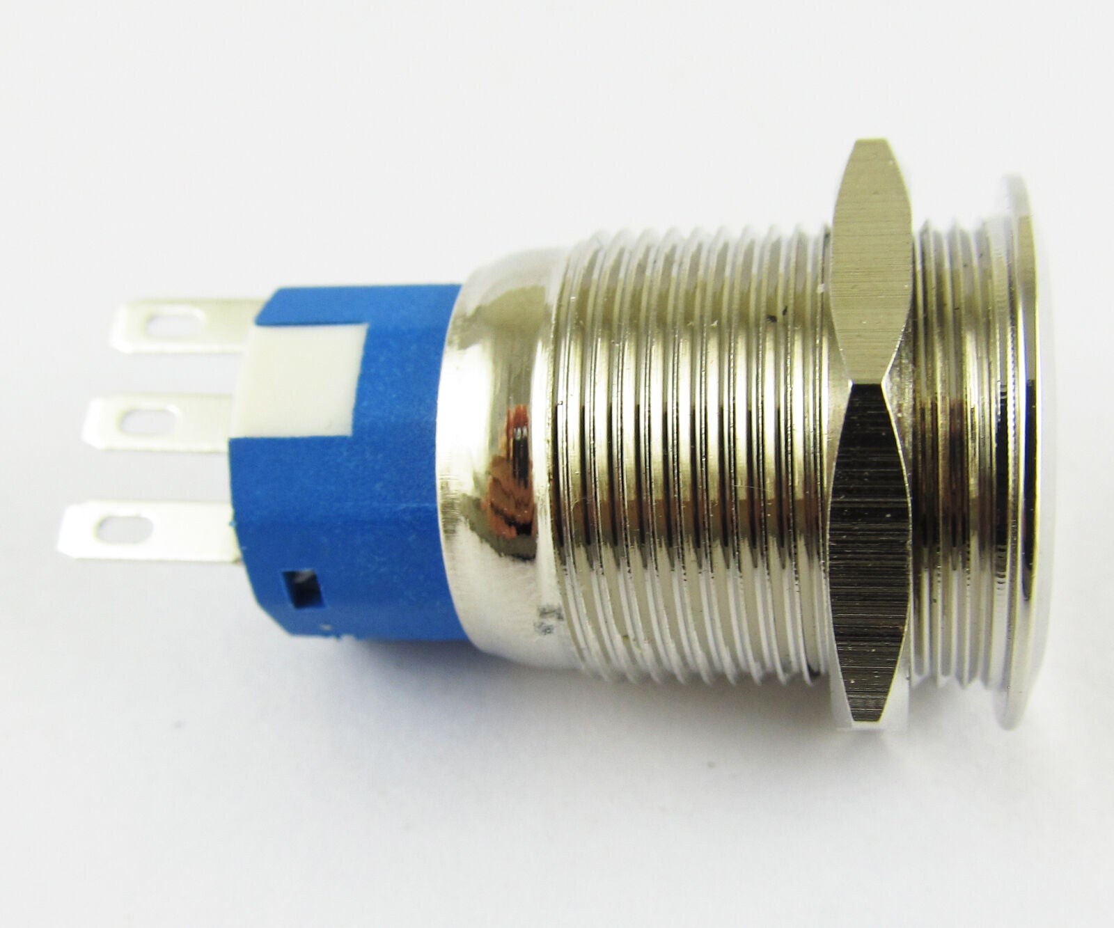 Metal Flat Push Button Momentary Horn Waterproof Self-Locking Switch 19mm QN19C6