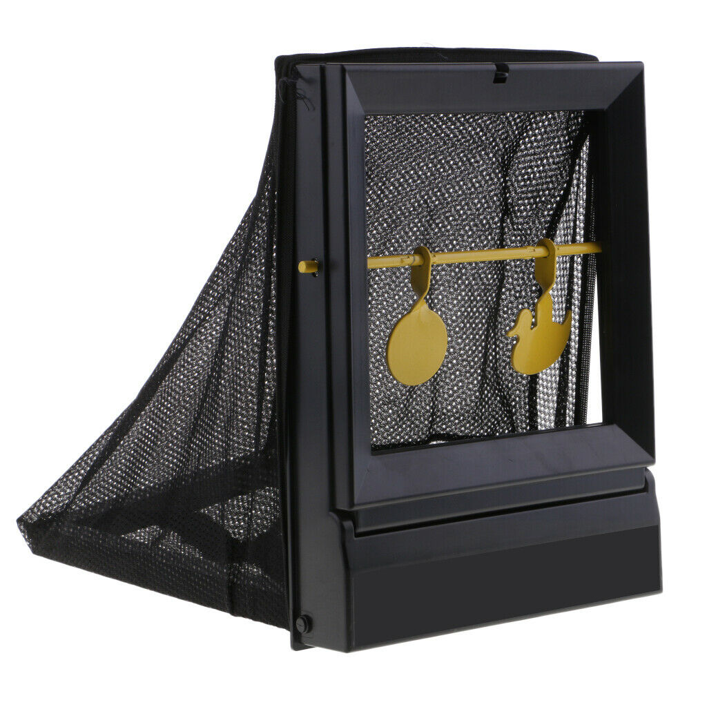 Shooting Self Resetting Target with Paintball Pellet Trap + 10pc Target Card