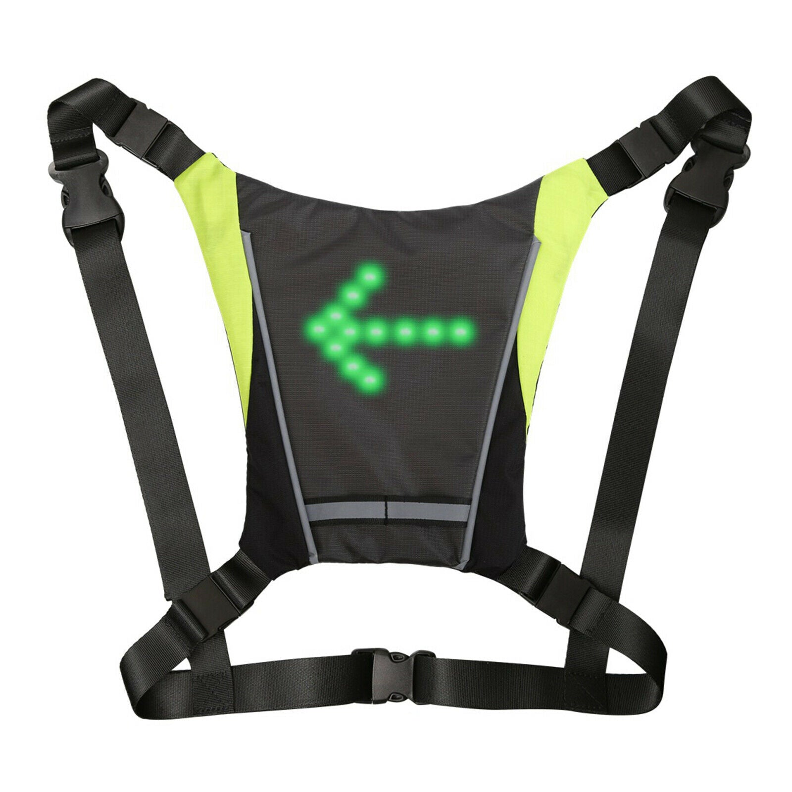 Cycling LED Turn Signal Vest Reflective Remote Direction Indicator Backpack
