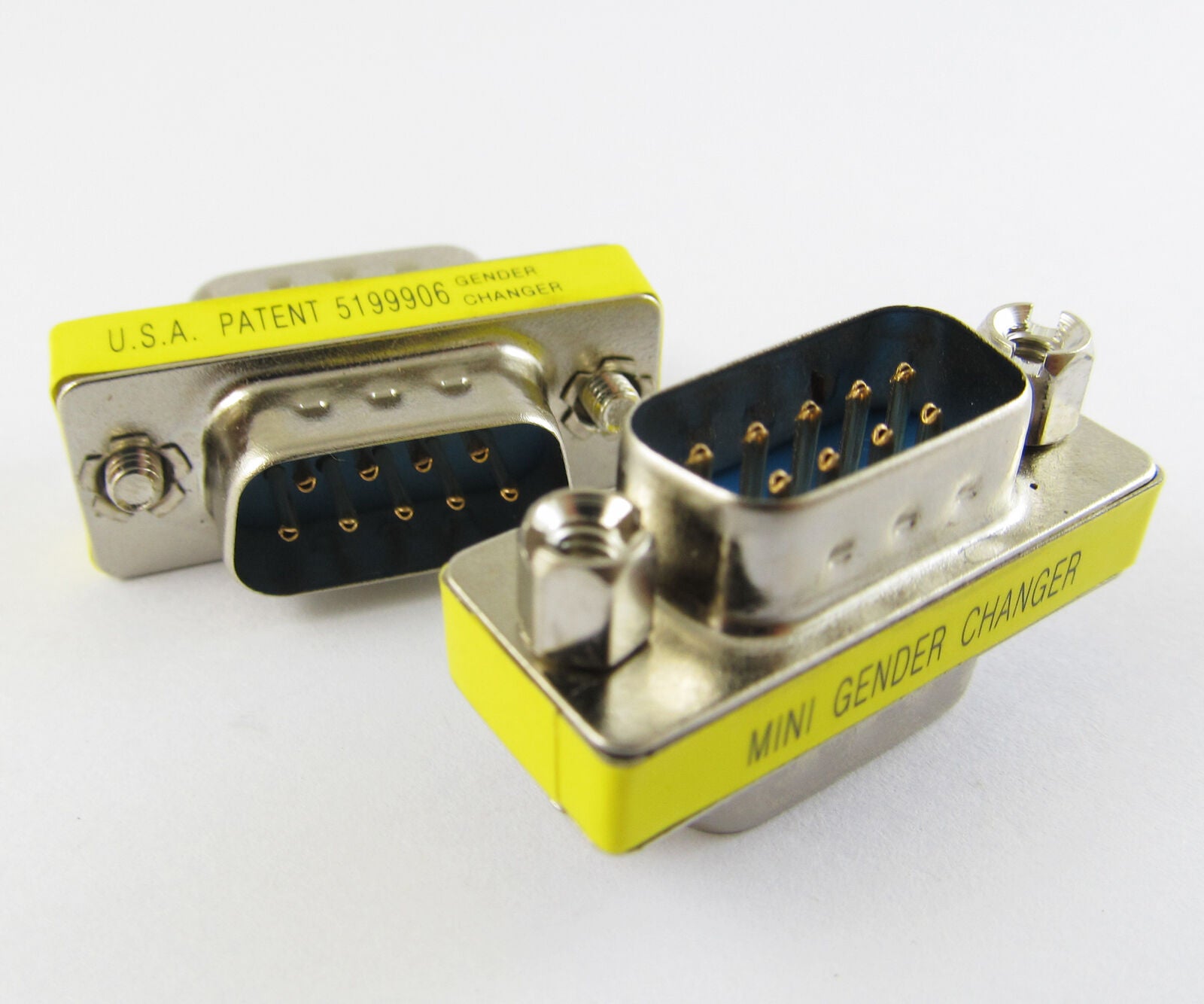 1pc New RS-232 DB9 9-pin Male to D-Sub Male Plug Serial Mini Gender Changer