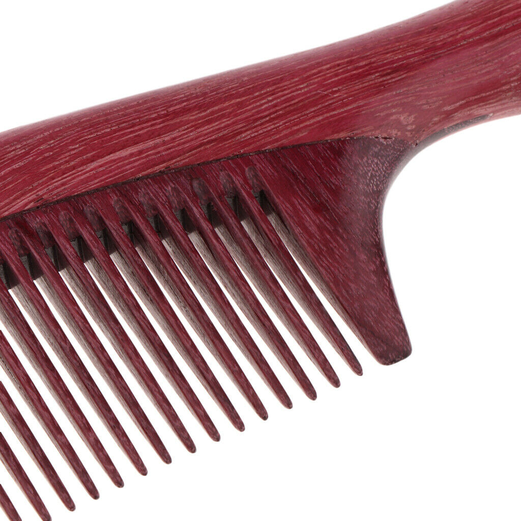 Natural Purple Heart Wood Comb Anti-Static Scalp Massage Comb for Home Travel
