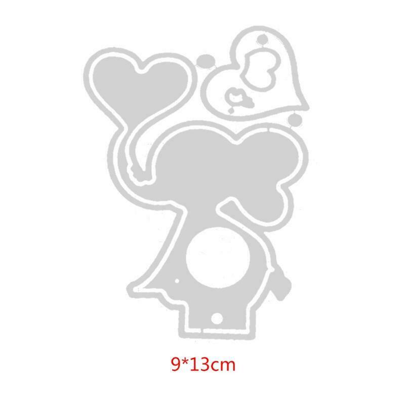 Loving Elephant Lollipop Box Carbon Steel Cutting Dies DIY Scrapbooking Photo