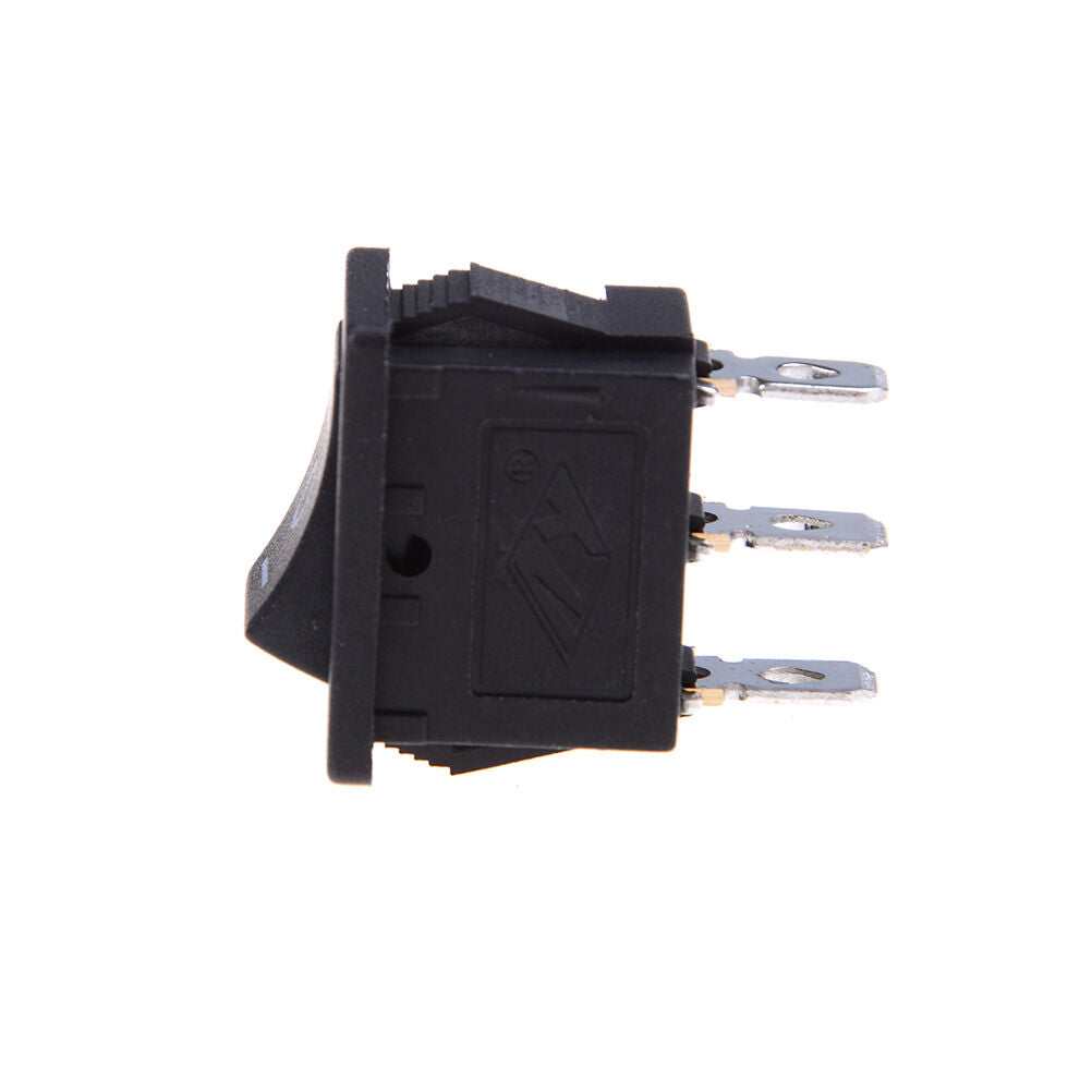 5 pcs SPDT On/Off/On Mini Black 3 Pin Rocker Switch AC 6A/250V 10A/125V ..l8