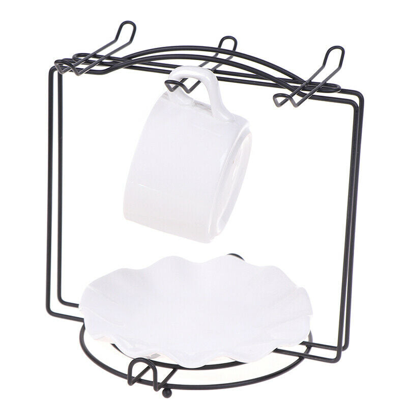 6-Cup Capacity Water Draining Coffee Cup Plate Holder Storage Rack OrganizerBDA