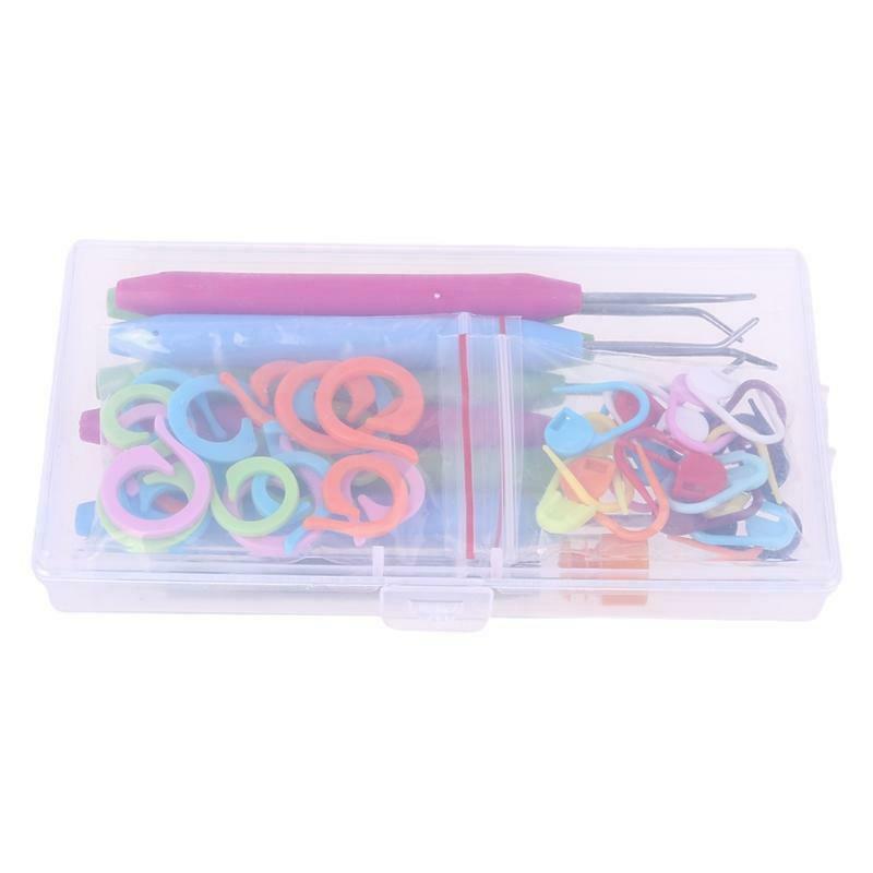 Knitting Loom Hook Crochet with Large-Eye Sewing Needles Stitch Counter Marker