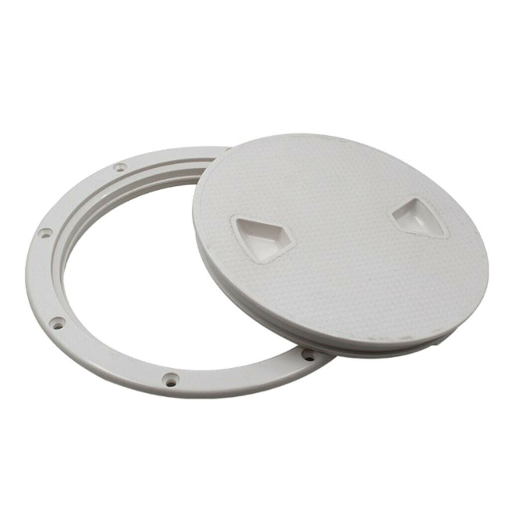 ABS White Boat Detachable Non Slip 8" Deck Inspection Hatch Plate For Marine