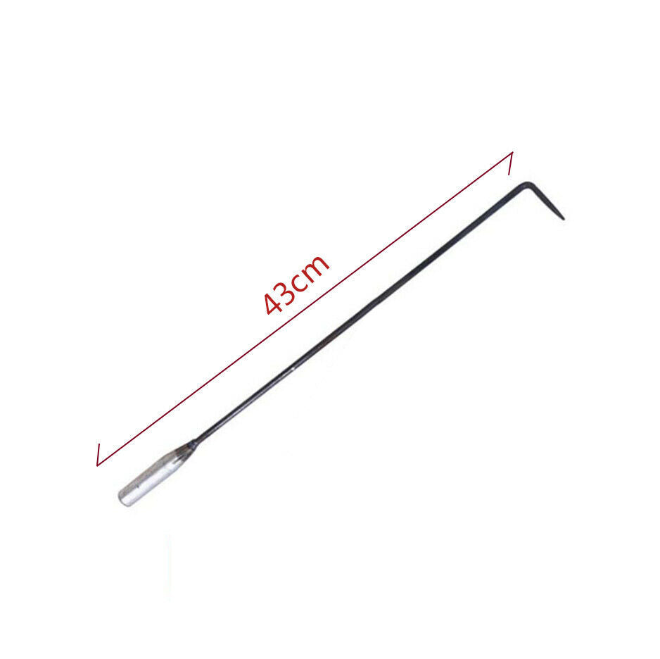 1PC 43CM Long Steel Open Hook Pit Fire Poker Fireside Coal Stove Fireplace Tool