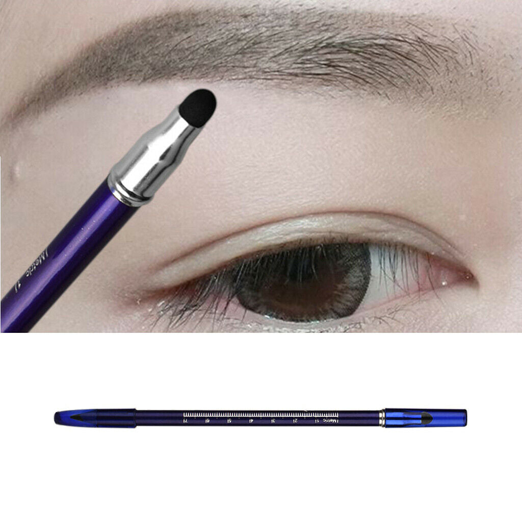 12Pcs/Pack Eye Brow Define + Fill Pencil Makeup Tool, Coffee - Waterproof and