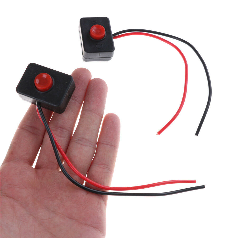 2PCS DC 12V 2A Adhesive Base Push Button Action Wired Switch for.l8