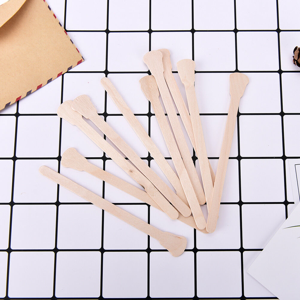 10Pcs Disposable Wax Waxing Wooden Body Hairs Removal Sticks Applicators Nice TH