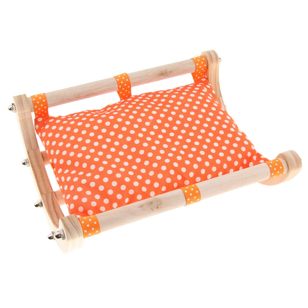 Small Pet Hamster Winter Warm Nest Mat Sofa Bed Cradle Sleep Bed Orange