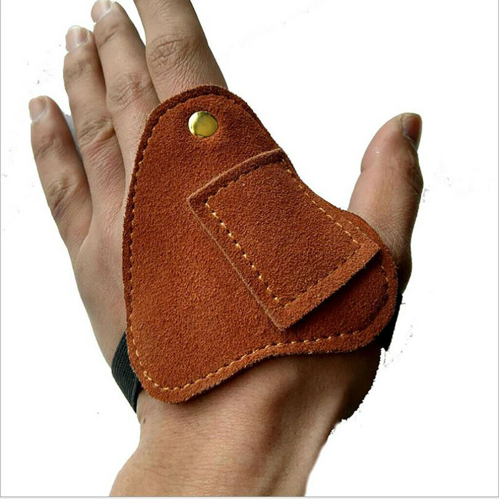 Leather Bow Arrow Left Hand Guard Protector Archery Glove Hunting Shooting