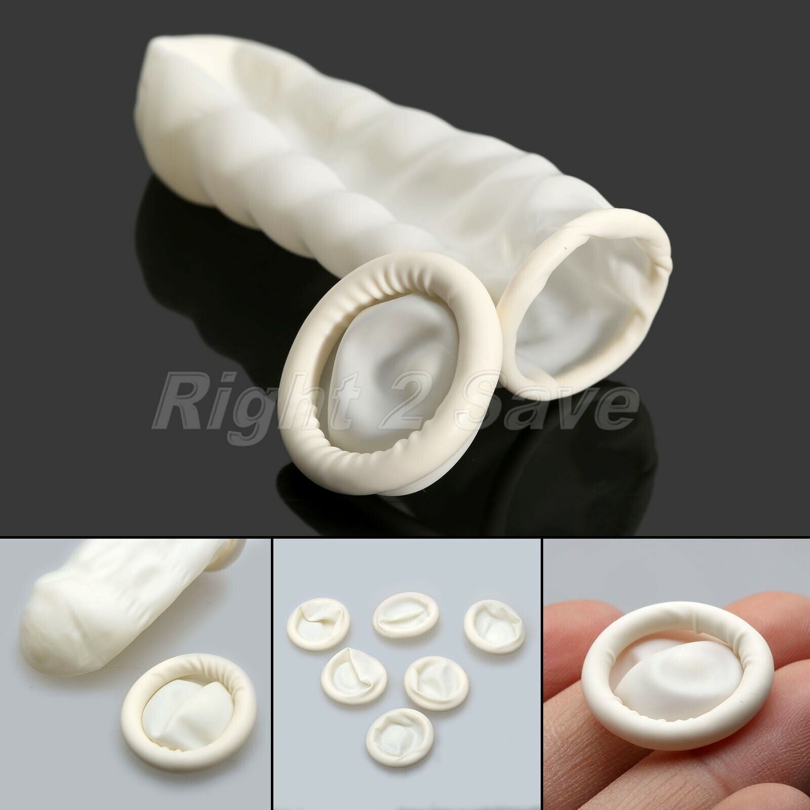 100pcs Rubber Latex Finger Cots Fingertips Protective Gloves Tattoo Nail Art Kit