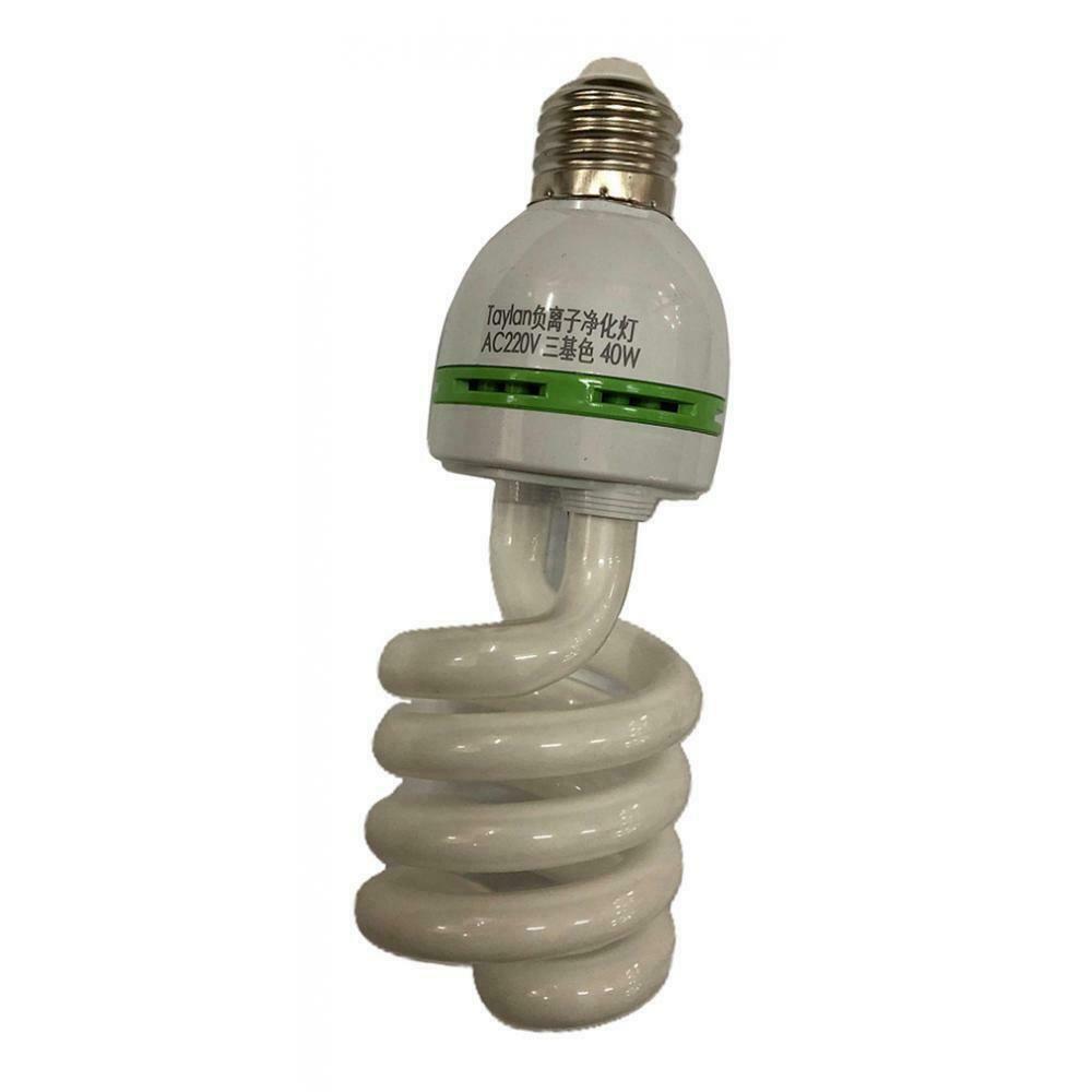 E27 40W Bulb Air Purifier Lamp Spiral Light Bulb Fresh Breath for Bedroom