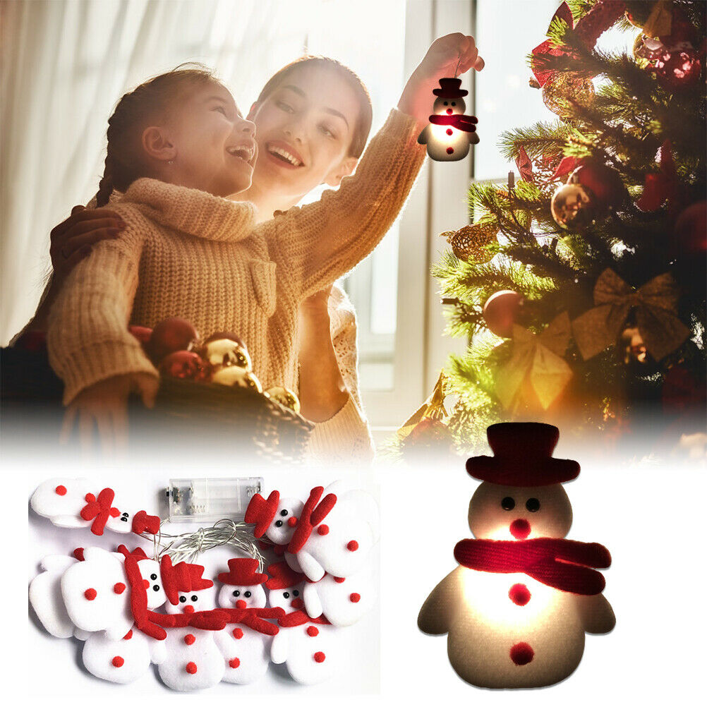 Christmas LED String Light 10 LED Plush Snowman String Light 5.4 ft/ 1.65 Meter
