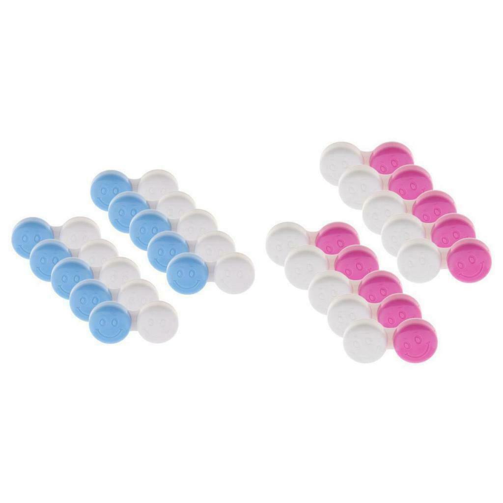 20 Pieces Cute Contact Lens Box Travel Lenses Case Container Holder Storage