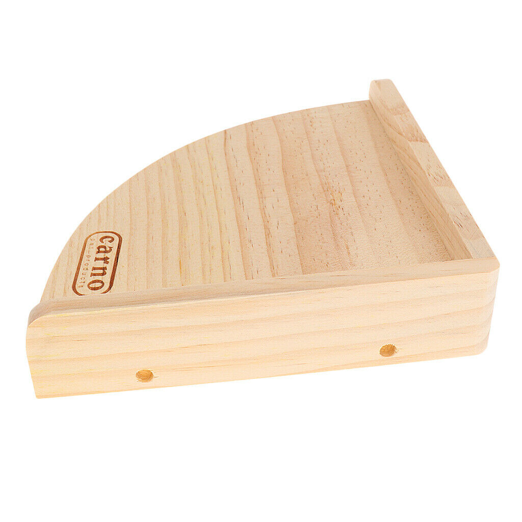 Fan-shape Wooden Platform Stand Perch for Hamster Small Animal Bird Cage