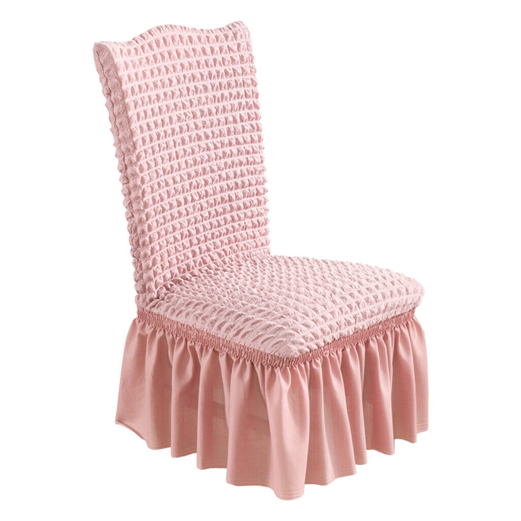 Pack Polyester Removable Banquet Chair Slipcovers Dining Chair Covers Pink