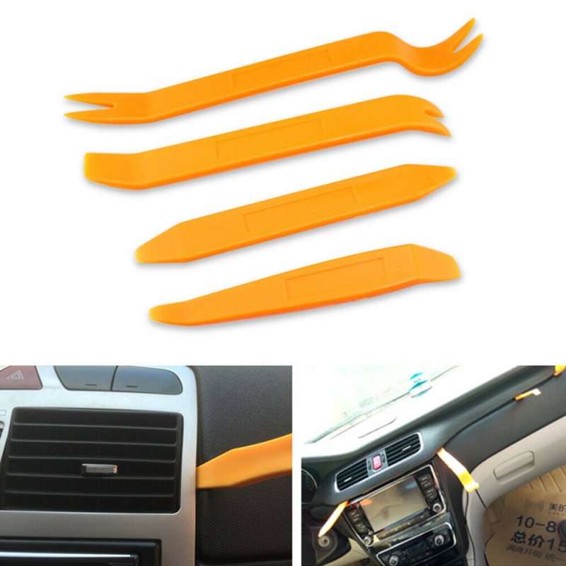 12Pcs Instrument Panel Audio Stereo Pry Molding Car Radio Decoration Disassembly