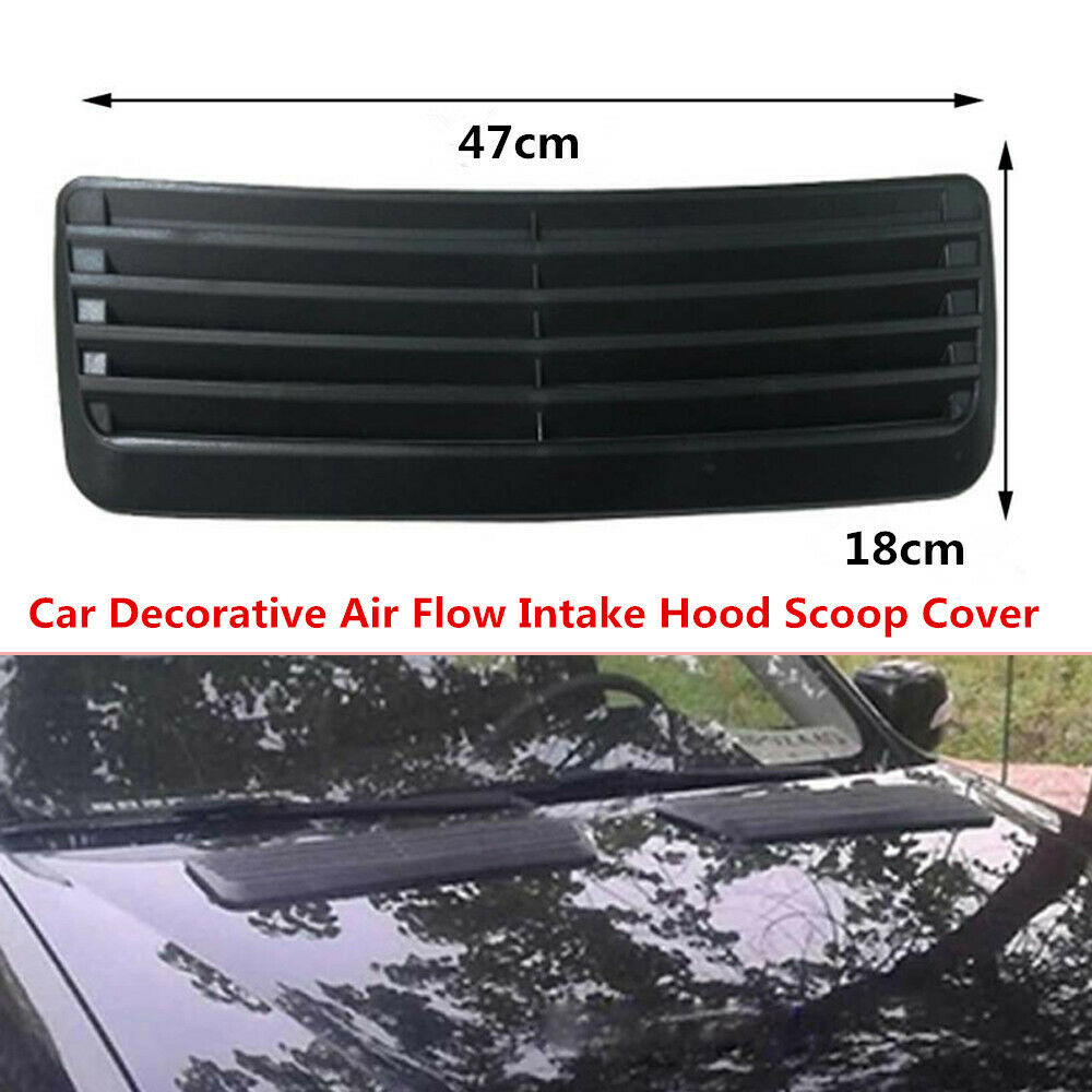 47x18cm Car Decorative Outlet Vents Air Flow Intake Hood Scoop Cover ABS Plastic