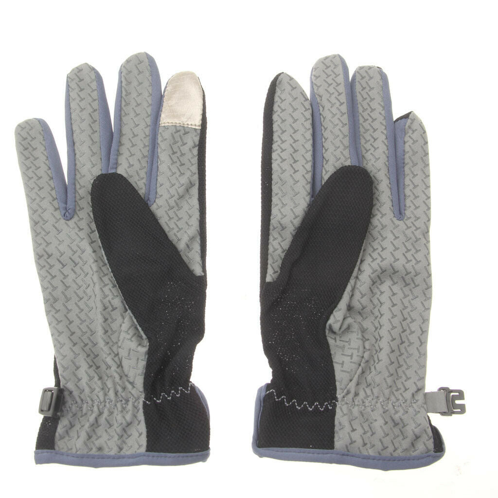 Unisex Touch Screen Cycling Hunting Full Finger Gloves Windproof Black L