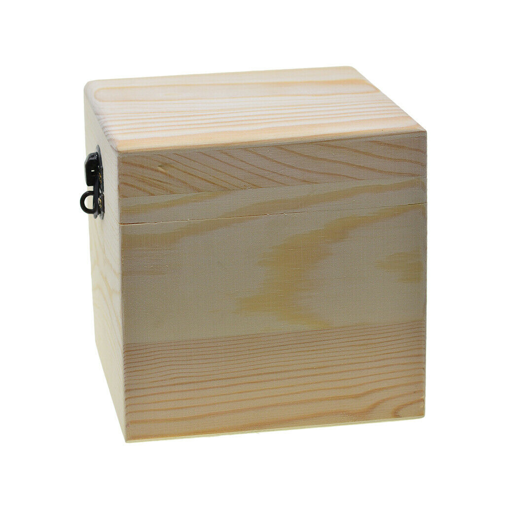 Small Natural Wooden Storage Boxes /Memory Keepsake Gift Box with Lid 12cm