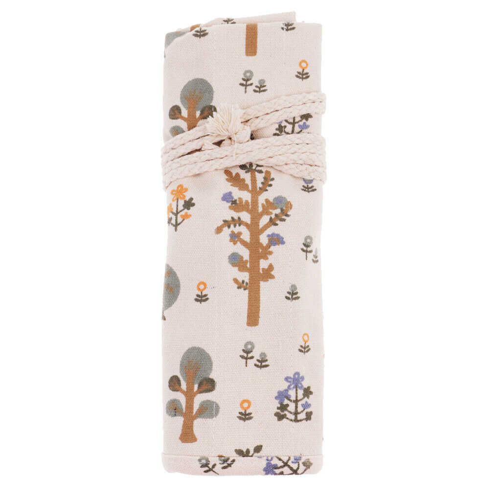 Roll Up Canvas Paint Brush Storage Case Bag Holder Pouch for Painting Tools