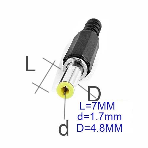 DC Plug/Socket 4.8mm x 1.7mm x 11mm power adapter