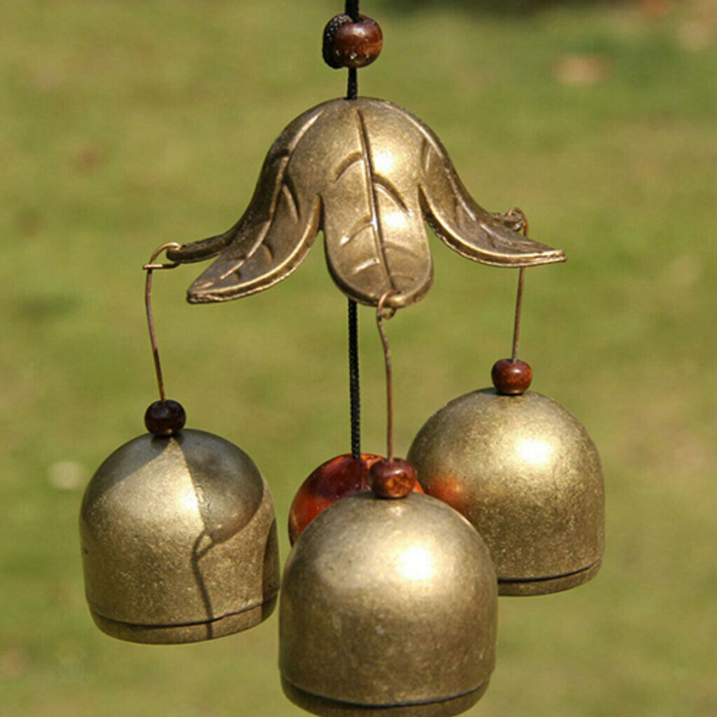 Pond Brass Big Bells Feng Shui Home Garden Hanging Wind Chime Ornament