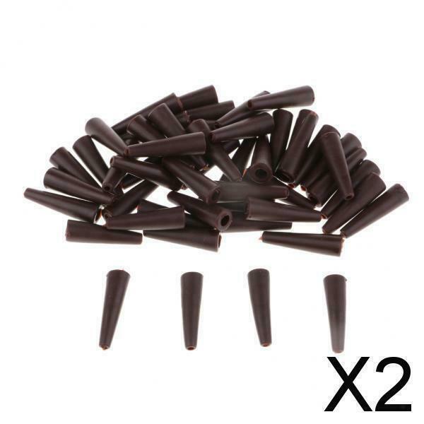 2X 50pcs Tail Rubber Tubes for Saftey Clips Carp Fishing Rig Sleeves 20mm