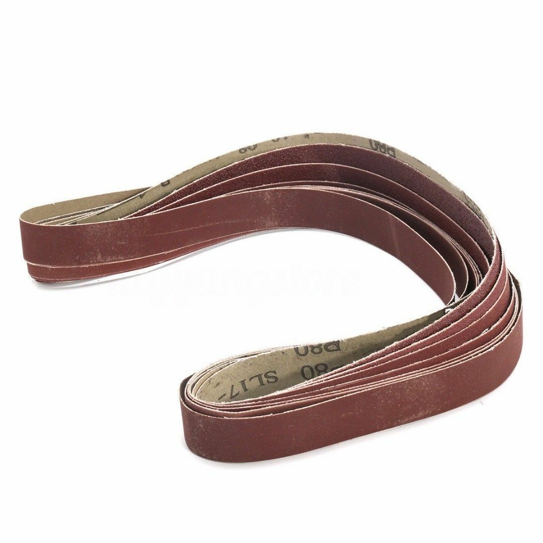 7pcs 1"x 42" Sanding Abrasive Belts 80/150/240/320/400/600/1000 Grit For Sander