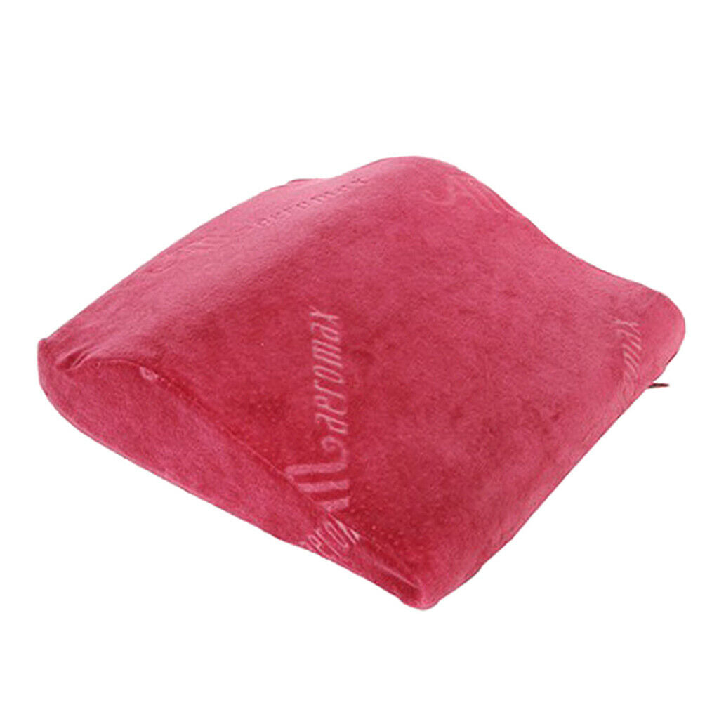 Soft Memory Foam Back Cushion Head Neck Rest Support Pillow Office Wine Red