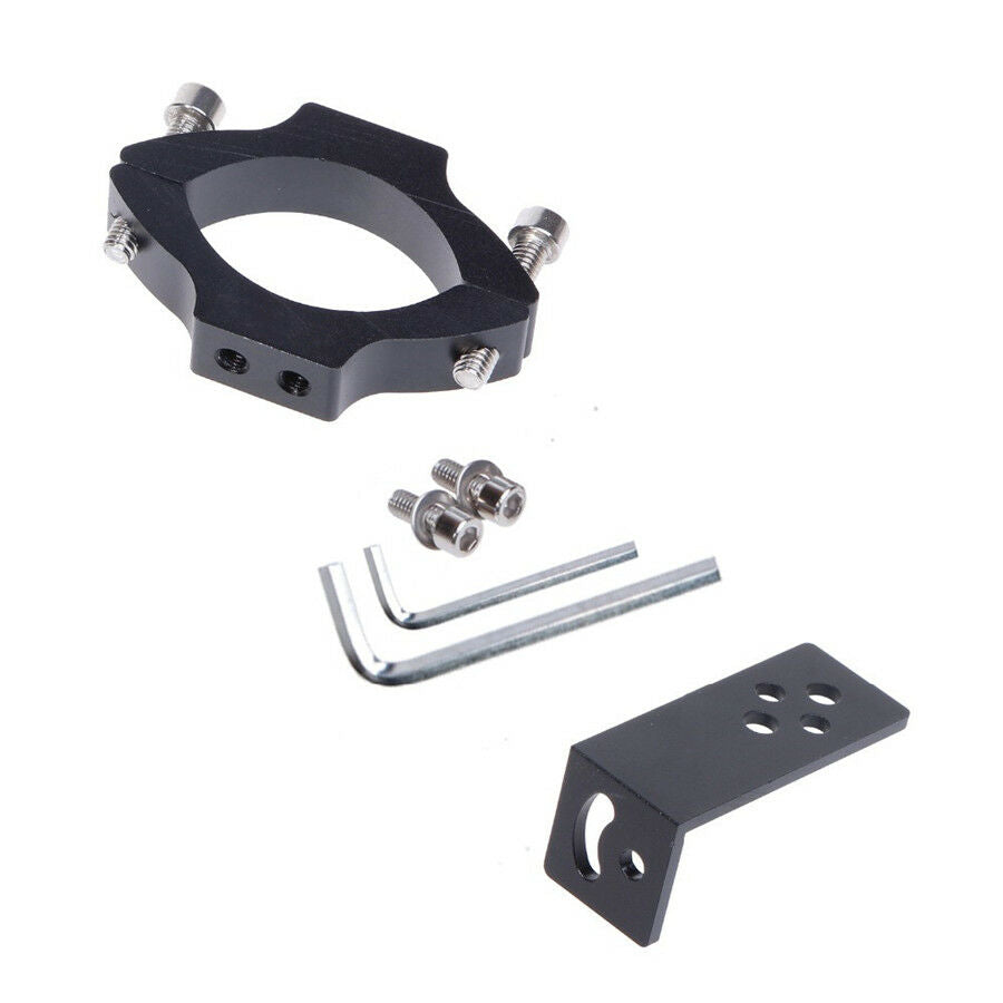 2 Sets Black Aluminum Alloy Motorcycle 30-54mm Tube Fork Spotlight Holder Clamp