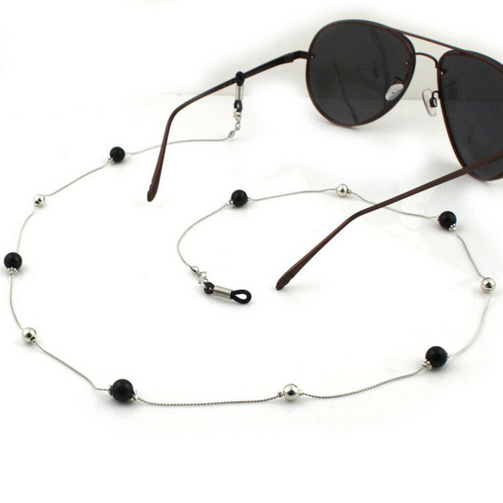 2pcs Beads Eyeglass Holder Strap Eyeglass Chains Sunglasses Spectacles Cords