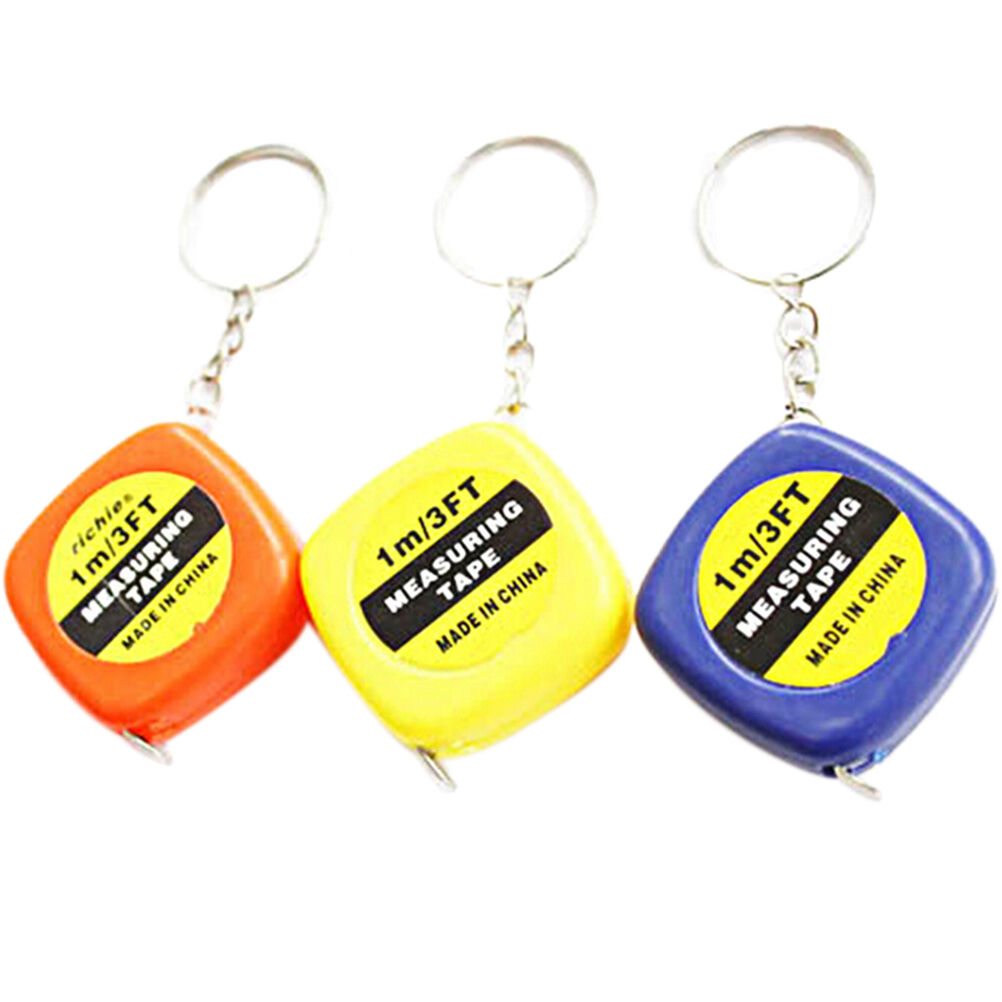 Mini Keychain Key Ring Easy Retractable Steel Tape Measure Pull Ruler 1.l8