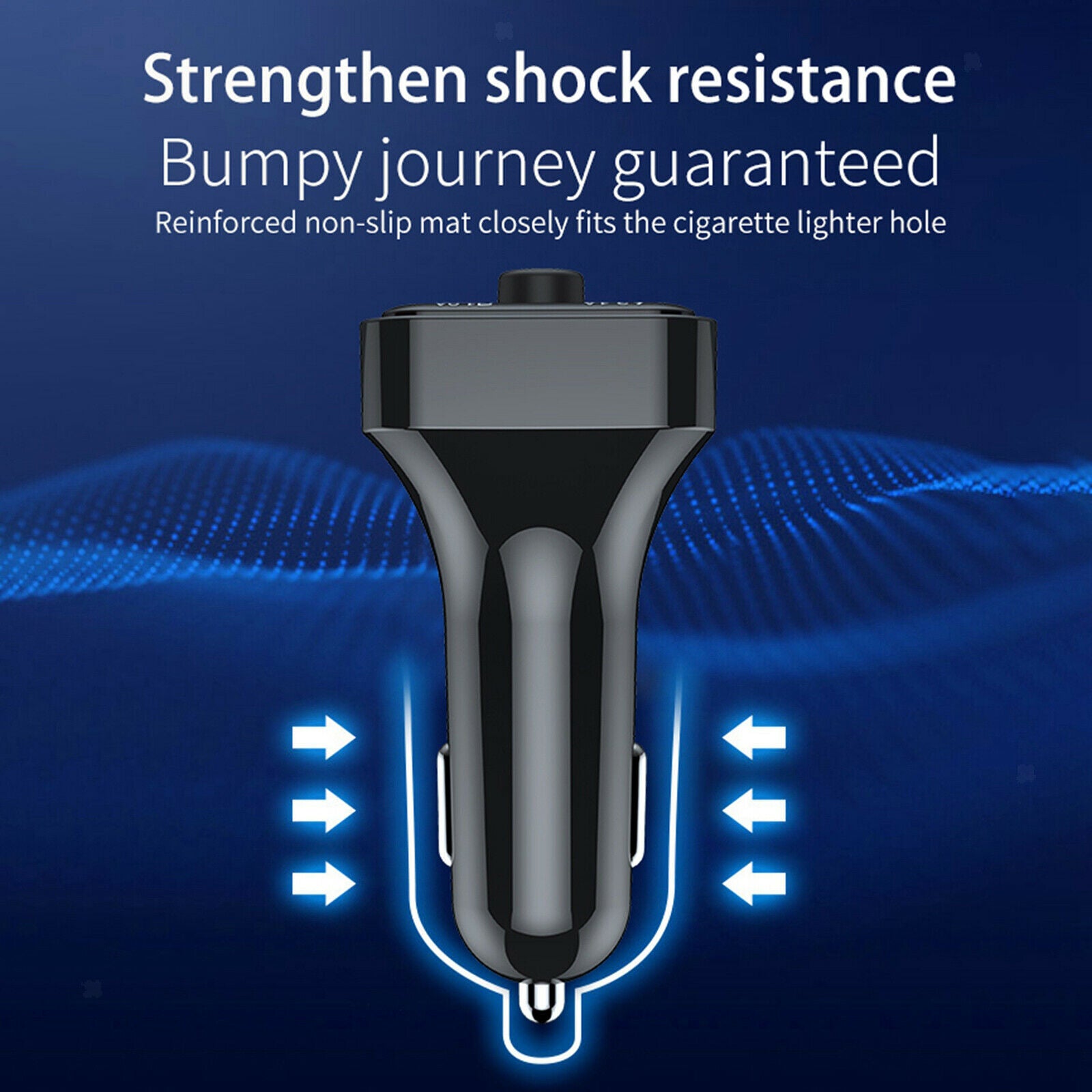 Auto Car Wireless Bluetooth V5.0 FM Transmitter Quick Charge 2 USB Ports