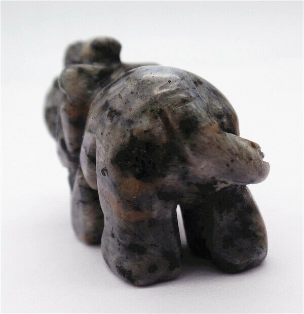 49x33x22mm Natural Labradorite Carved Elephant Decoration Statue Decor HH7958