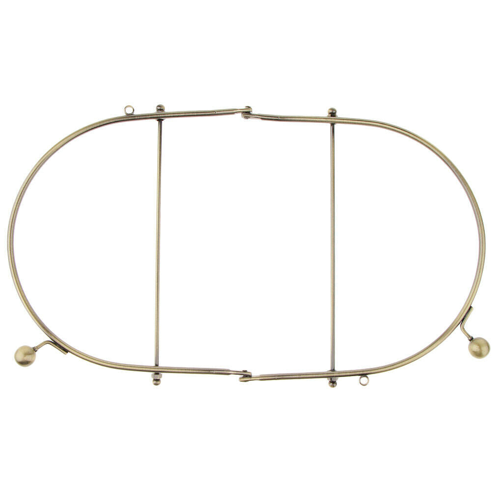 DIY Bronze Tone Handbag Bag Half Round Metal Frame Kiss Clasp Lock 15.5