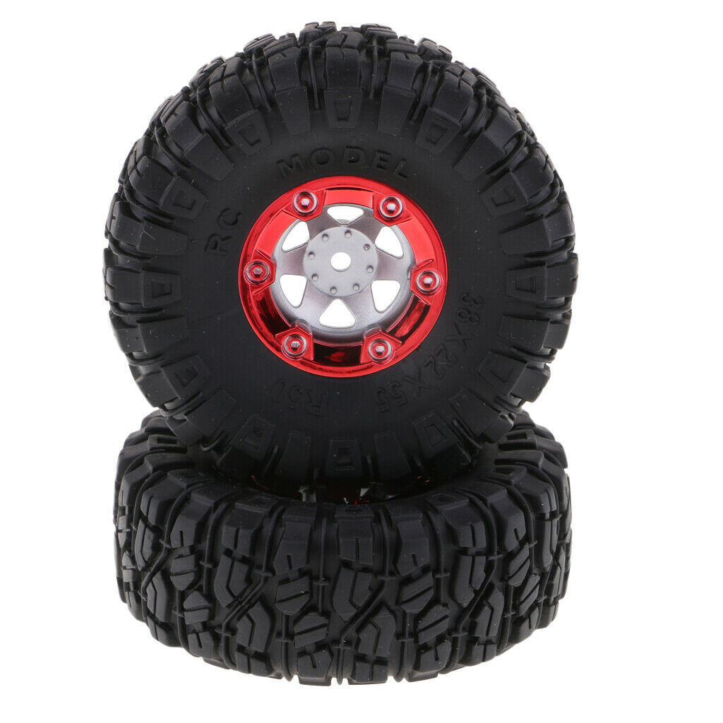 4Pcs Black Rubber Tire 12mm Wheel Nut Rim for 1/12 Wltoys 12428 12423 RC Car