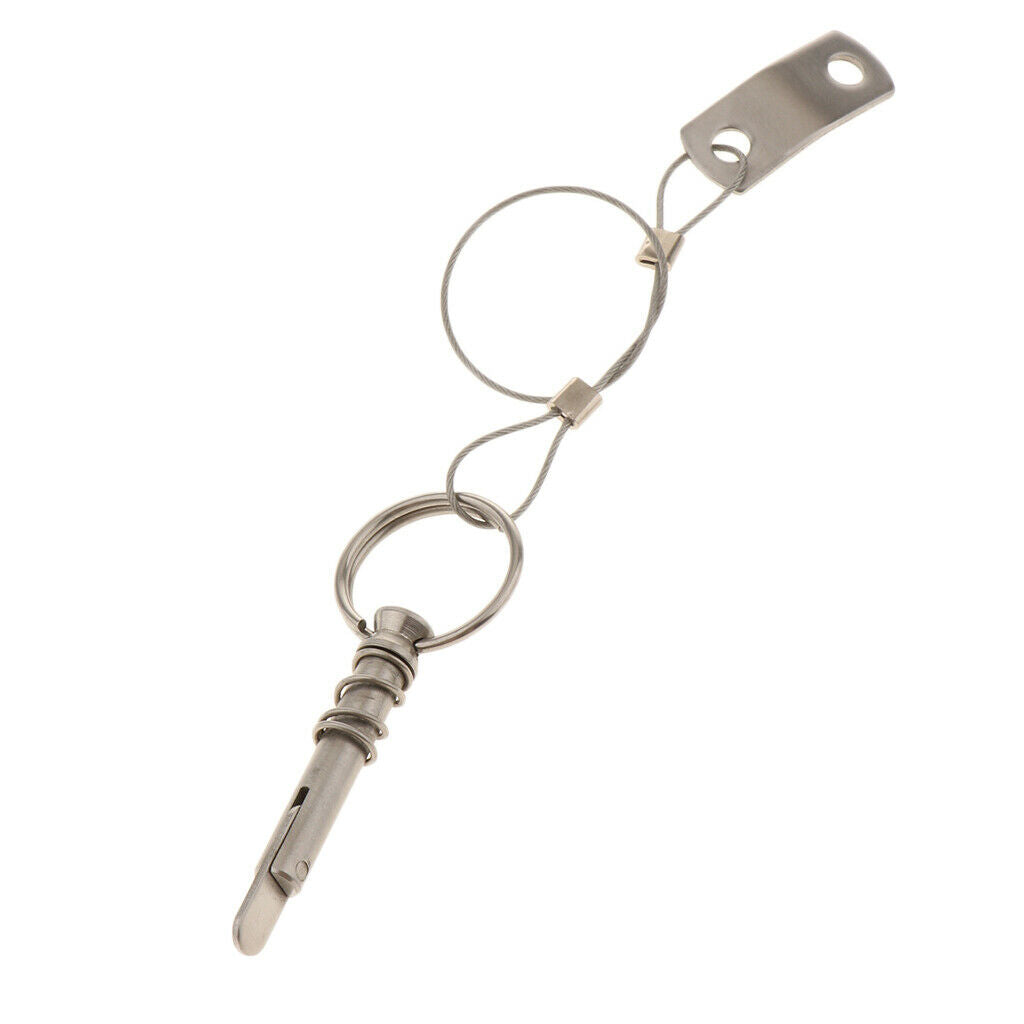 Stainless Steel Boat Top Bimini Top Quick Release Ball Pin with Lanyard
