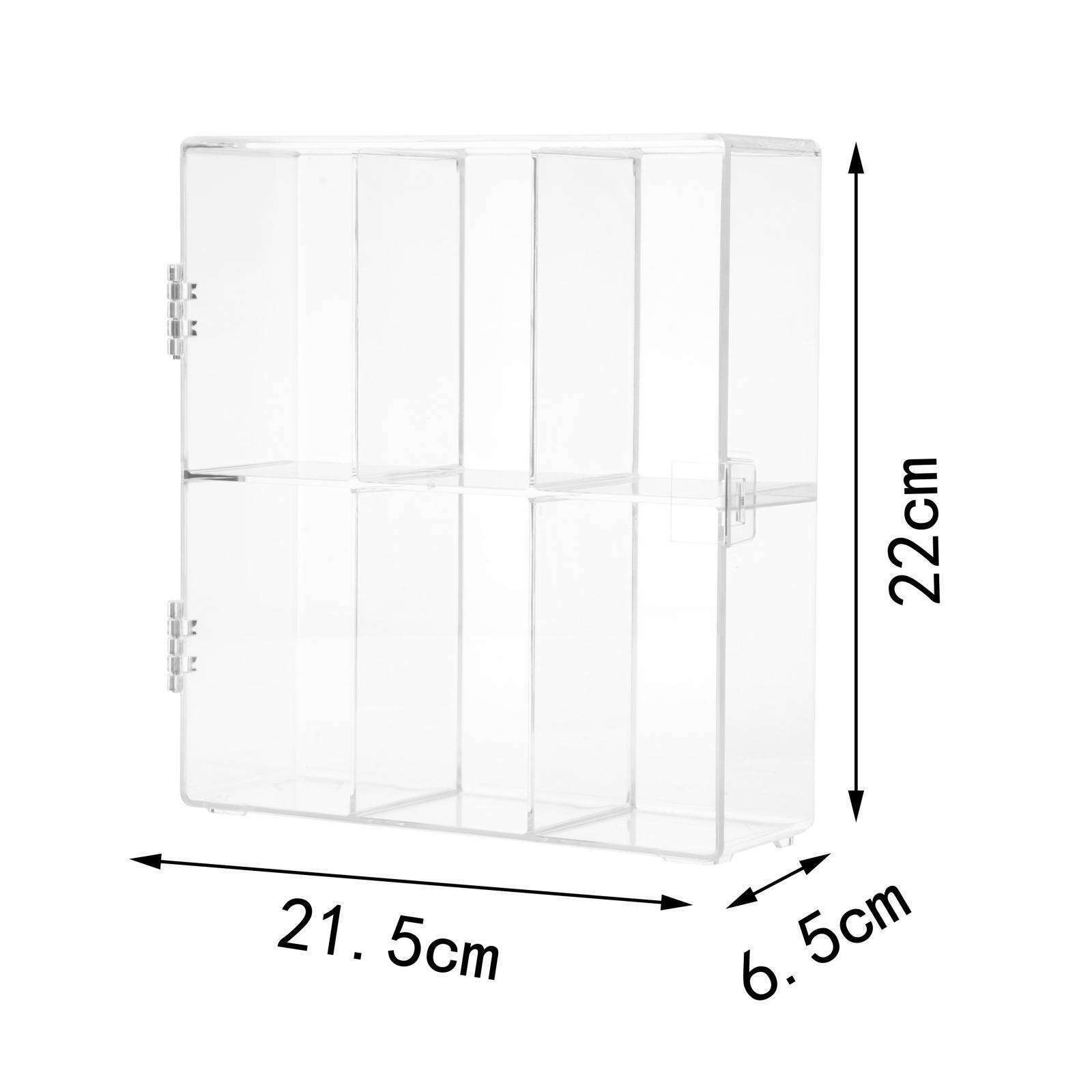 Acrylic Display Rack Assemble 6-Compartment Perspex for Cosmetic Living Room