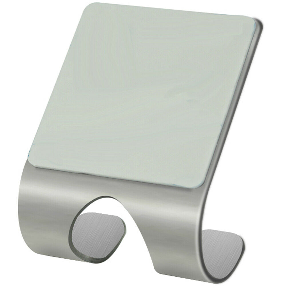 2 Pieces  Holder Self-adhesive Multi-purpose Hooks Stainless Steel Waterproof