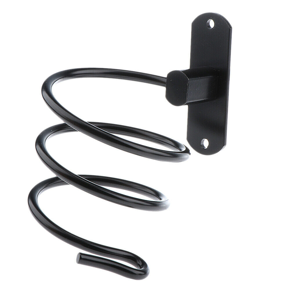 Hair Dryer Holder Aluminum Towel Drain Rack Bathroom Antirust Shelf Black