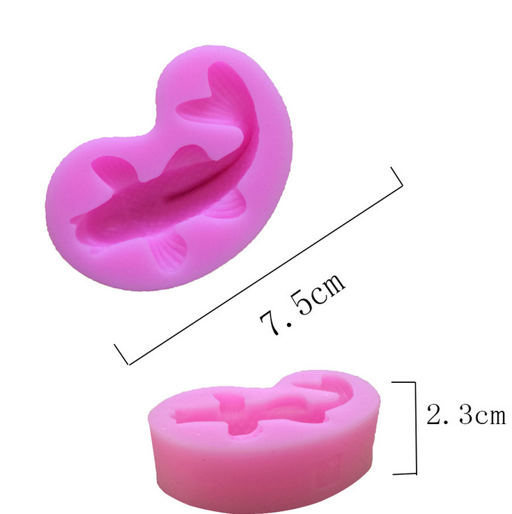 Goldfish Silicone Fondant Moulds Cake Baking  Molds Decoration chocolate Tools