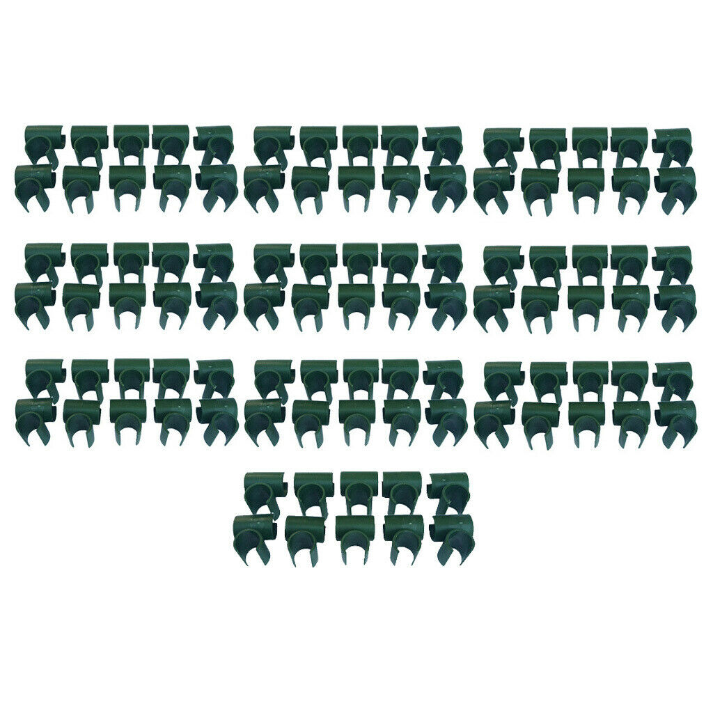 Set of 100 Adjustable Green Plant Connectors Sunshade Net Pole Connector