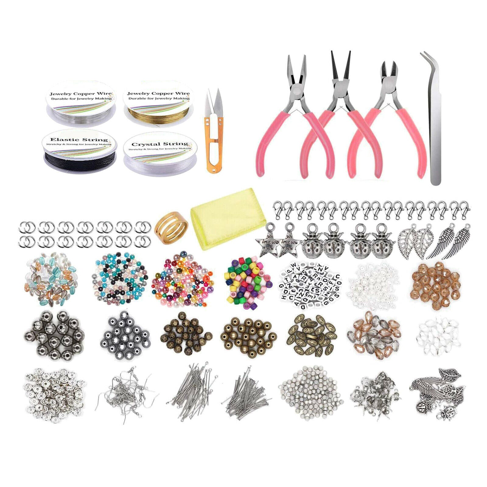 1171pcs Jewelry Making Supplies for Bracelet Findings Jewelry Making Kit