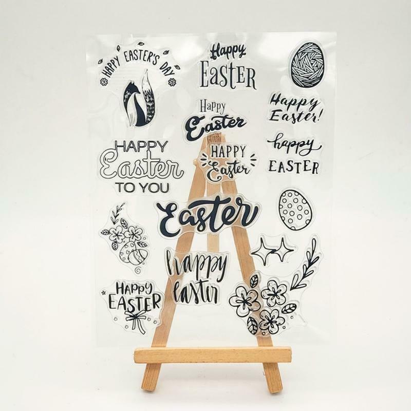 Happy Easter Day Silicone Clear Seal Stamp DIY Scrapbook Embossing Photo Album