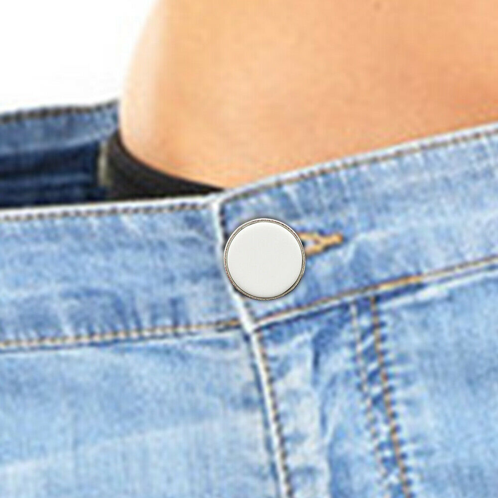 12pcs Button for Jeans,Metal Steel 17mm No-Sew Jean Buttons Replacement Kit @