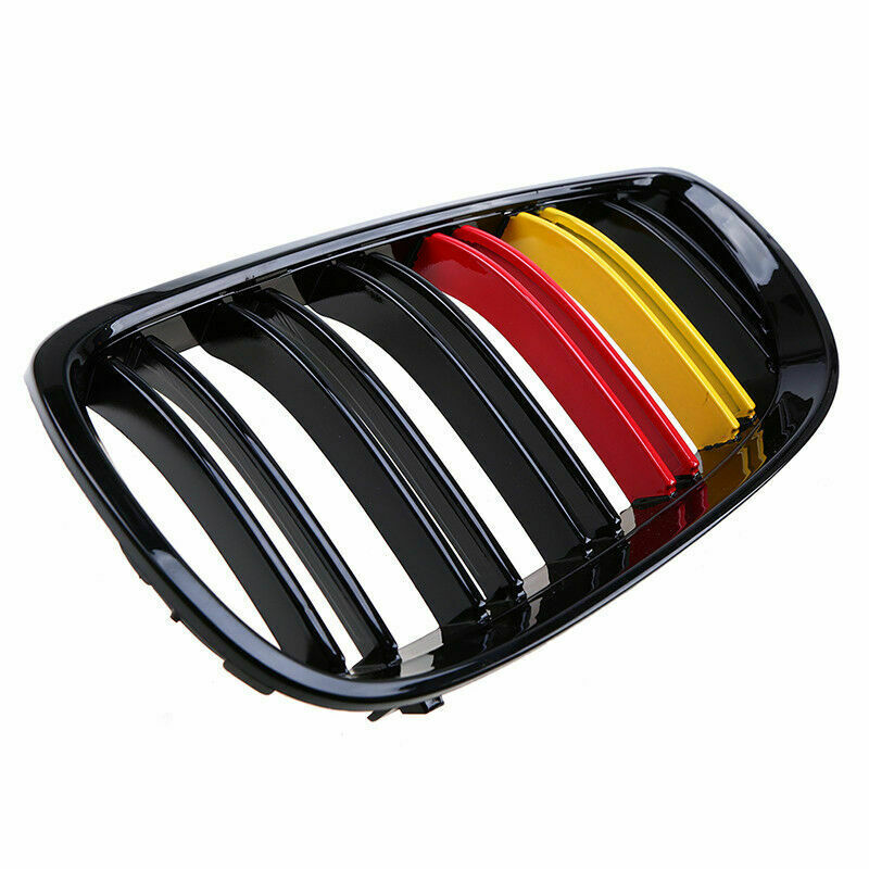 Double Line Front Kidney Grilles Grills Fit 3-Series M3 E90 E92 E93 2008-2013 12
