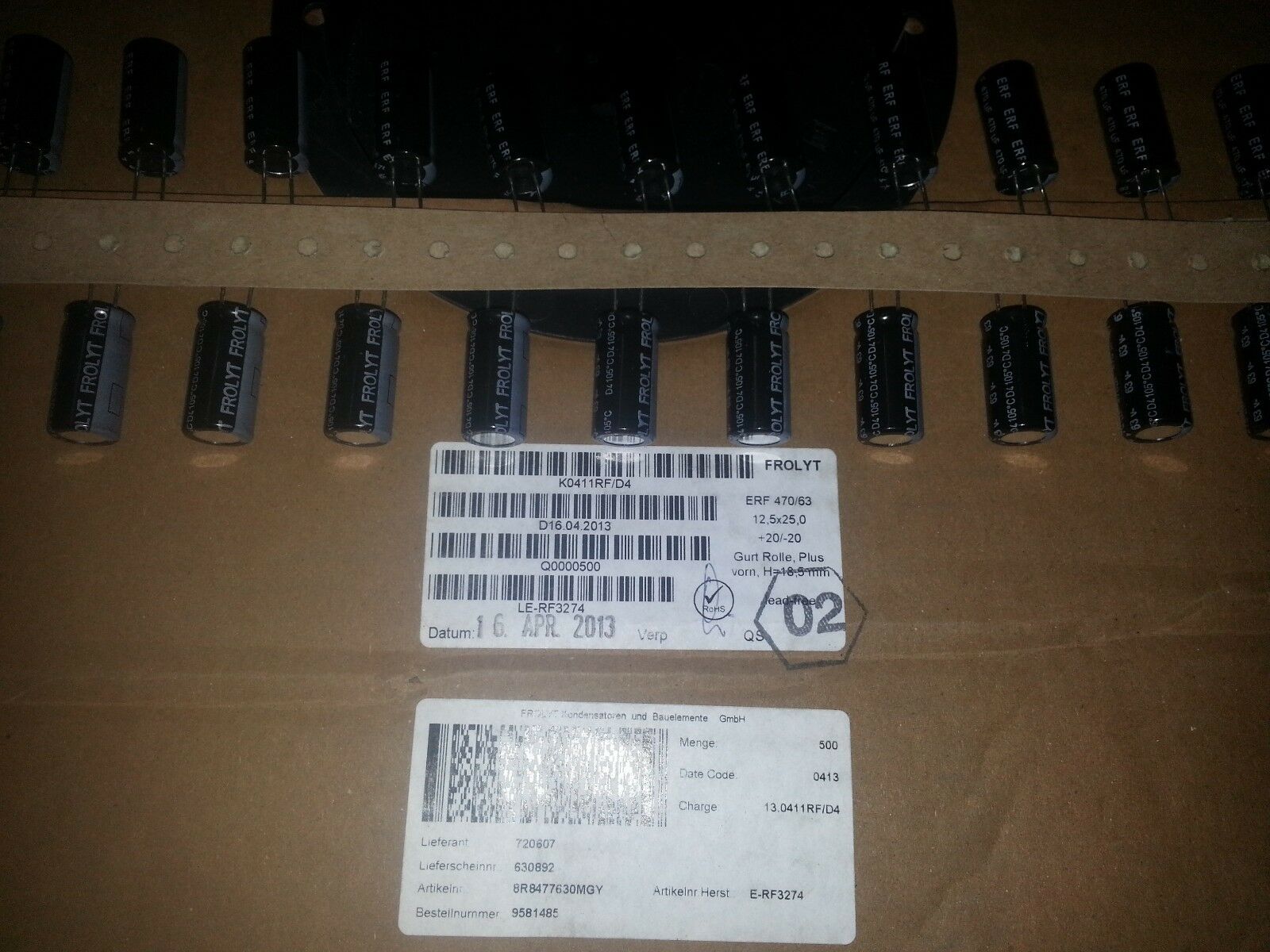 100pcs NEW FROLYT ERF 470uf 63v 105C LOW ESR VERY Long LIFE HI END AUDIO CAPS !